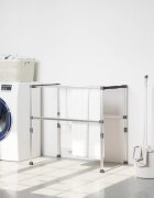 vidaXL Сушилник за дрехи 83x(50-55)x(40-85) см алуминий