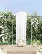 vidaXL Сватбена арка 3 бр. Бяло 120 x 40 x 217 см Стомана