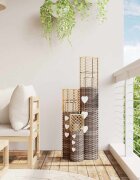vidaXL Свещници 3 бр сиви ракита