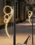 vidaXL Светещ маркуч с форма на топки 4 бр топло бяло 1115x35x45 см