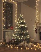 vidaXL Светещ стринг 2000 LED закрито и открито 200 м IP44 топло бял