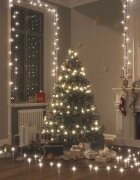 vidaXL Светещ стринг 600 LED закрито или открито IP44 60 м студено бял