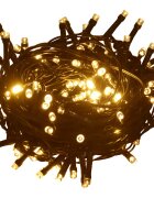 vidaXL Светещ стринг с 1000 LED 100 м 8 светлинни ефекта IP44 топло бял