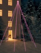 vidaXL Светеща коледна елха за закрито и открито 1300 LED цветна 8 м