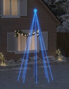 vidaXL Светеща коледна елха за закрито/открито 576 LED синя 36 м