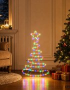 vidaXL Светеща LED коледна елха LOVIISA 100 LED светодиода Многоцветен