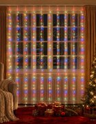 vidaXL Светеща завеса 300 LED светодиода Многоцветен 300 x 300 cm