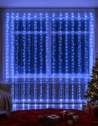 vidaXL Светеща завеса 600 LED светодиода Синьо 600 x 300 cm
