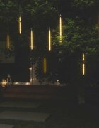 vidaXL Светещи метеори 8 бр 30 см топло бяло 192 LED закрито/открито
