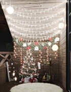 vidaXL Светещи топки стрингове 40 м 400 LED студено бели 8 функции