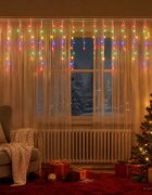 vidaXL Светещи завеси 210 LED светодиода Многоцветен 500 x 72 cm
