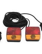 vidaXL Светлини за ремарке 2 бр червени 105x5x95 см 12V крушка