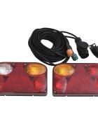vidaXL Светлини за ремарке 2 бр червени 23x6x13 см 12V крушка