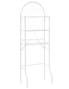vidaXL Свободностоящ стелаж за баня бял 60x33x174 см