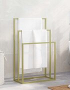 vidaXL Свободностояща поставка за кърпи златиста 48x24x79 см желязо