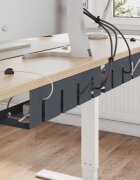 vidaXL Т Tray за управление на кабелите под бюрото 2 бр. Антрацит