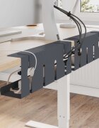 vidaXL Т Tray за управление на кабелите под бюрото 2 бр. Антрацит