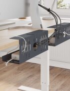 vidaXL Т Tray за управление на кабелите под бюрото 2 бр. Антрацит