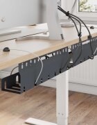 vidaXL Т Tray за управление на кабелите под бюрото 2 бр. Антрацит