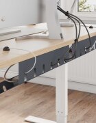 vidaXL Т Tray за управление на кабелите под бюрото 2 бр. Антрацит
