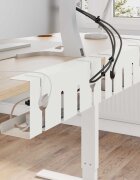 vidaXL Т Tray за управление на кабелите под бюрото 2 бр. Бяло