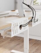 vidaXL Т Tray за управление на кабелите под бюрото 2 бр. Бяло