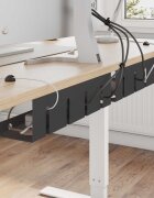 vidaXL Т Tray за управление на кабелите под бюрото 2 бр. Черно
