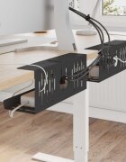vidaXL Т Tray за управление на кабелите под бюрото 2 бр. Черно
