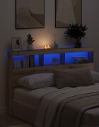 vidaXL Табла шкаф с LED Дъб артизан 160x17x102 см
