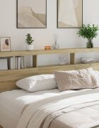 vidaXL Табла шкаф с LED сонома дъб 220x17x102 см
