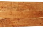 vidaXL табла за глава 120 cm масивна дървесина акация и желязо