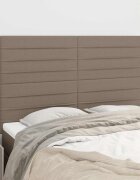 vidaXL Табла за легло бежово 144x5x118/128 см плат