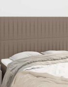 vidaXL Табла за легло бежово 144x5x118/128 см плат
