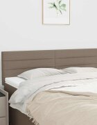 vidaXL Табла за легло бежово 144x5x78/88 см плат