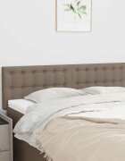 vidaXL Табла за легло бежово 144x5x78/88 см плат
