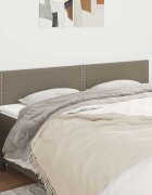 vidaXL Табла за легло бежово 200x5x78/88 см плат