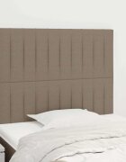 vidaXL Табла за легло бежово 90x5x118/128 см плат