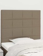 vidaXL Табла за легло бежово 90x5x118/128 см плат