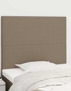 vidaXL Табла за легло бежово 90x5x118/128 см плат