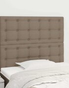 vidaXL Табла за легло бежово 90x5x118/128 см плат