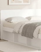 vidaXL Табла за легло Бял 135 x 185 x 80 см Инженерен дървен материал