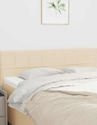 vidaXL Табла за легло кремава 144x5x78/88 см плат
