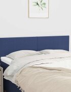 vidaXL Табла за легло синя 144x5x78/88 см плат