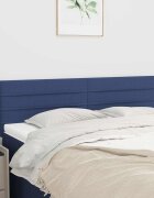 vidaXL Табла за легло синя 144x5x78/88 см плат