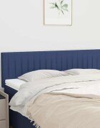 vidaXL Табла за легло синя 144x5x78/88 см плат