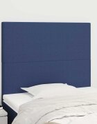 vidaXL Табла за легло синя 80x5x118/128 см плат
