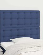vidaXL Табла за легло синя 90x5x118/128 см плат