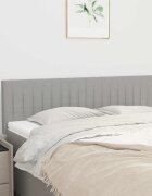 vidaXL Табла за легло светло сива 144x5x78/88 см плат