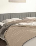 vidaXL Табла за легло светло сива 200x5x78/88 см кадифе