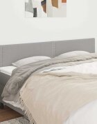 vidaXL Табла за легло светло сива 200x5x78/88 см плат